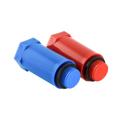 VT Комплект длинных полипропиленовых пробок с резьбой 1/2 (красная  синяя)